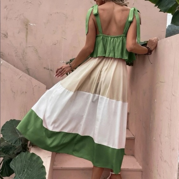 Bohemian Color Block Maxi Dress - Picture 8 of 12